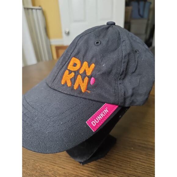 Dunkin Donuts Hat Cap Employee Strapback Crew Apparel Coffee Uniform Black - Picture 3 of 16